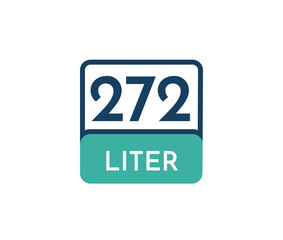 272 liters icon vector illustration