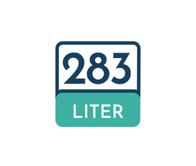 283 liters icon vector illustration