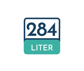 284 liters icon vector illustration