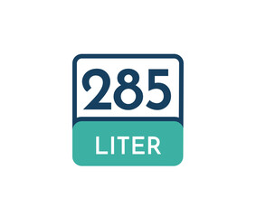 285 liters icon vector illustration