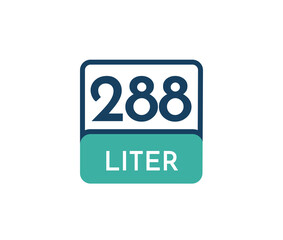 288 liters icon vector illustration