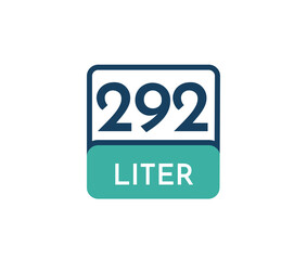 292 liters icon vector illustration