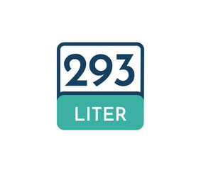 293 liters icon vector illustration