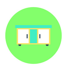 Cabinet Colored Vector Icon