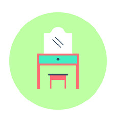 Vanity Table Colored Vector Icon
