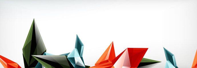 Fototapeta premium Vector 3d triangles and pyramids abstract background for business or technology presentations, internet posters or web brochure covers