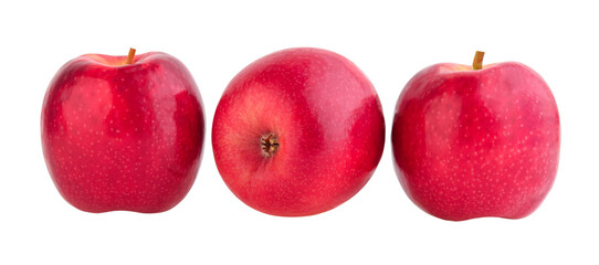 Pink lady apples isolated on white background.