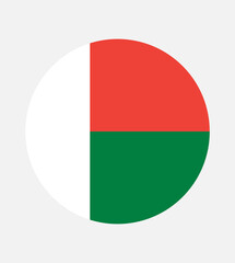 National Madagascar flag, official colors and proportion correctly. National Madagascar flag. Vector illustration. EPS10. Madagascar flag vector icon, simple, flat design for web or mobile app.