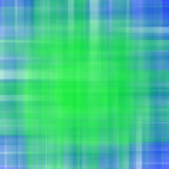 Abstract square multicolored background of blurred vertical and horizontal crossed lines in green-blue tone