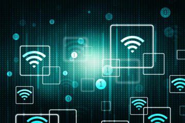 2d illustration WiFi symbol sign