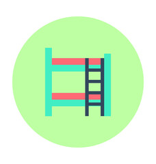 Bunk Bed Colored Vector Icon