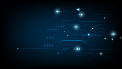 Obraz premium hi-tech technology circuit design background. concept innovation.