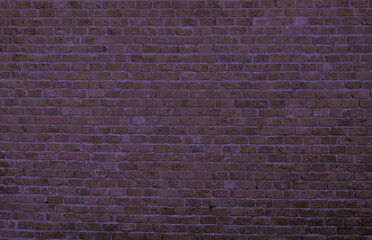 Brick wall background night view
