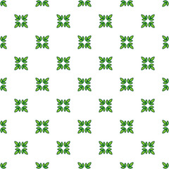 Vector illustration of geometric leaves seamless pattern. Floral organic background. Ornament can be used for gift wrapping paper, pattern fills, web page background,surface textures and fabrics.