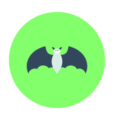 Halloween Bat Colored Vector Icon