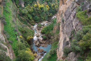 Canyon a finco del paese di Roda in Andalusia