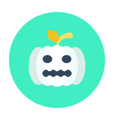 Halloween Pumpkin Colored Vector Icon