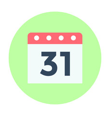 Calendar Colored Vector Icon 