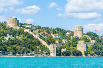 Fototapeta na wymiar Rumeli Hisari castle in Istanbul in Turkey