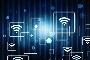 2d illustration WiFi symbol sign