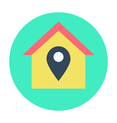 Housing Society Colored Vector Icon