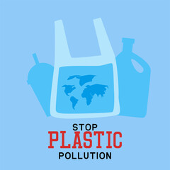 say no to plastic concept for better future. vector illustration