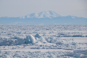 Sea of Okhotsk With drift ice in Abashiri, Hokkaido, Japan © ti1993