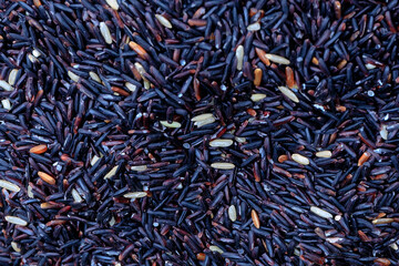 Rice berry seed in macro shot for background.