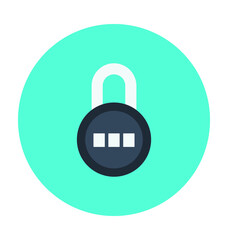 Code Padlock Colored  Vector Icon