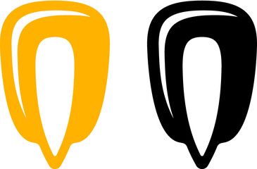 Vector illustration of the corn seed kernel