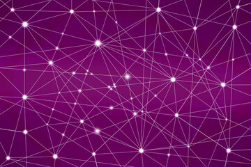 Technological background, with internet grid, on a dark pink background. Backgrounds.