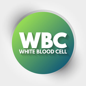 WBC - White Blood Cell acronym, medical concept background