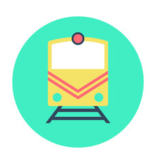 Train Colored Vector Icon