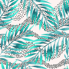 Tropische Illustration für minimalistischen Druck, Cover, Stoff, Scrapbooking-Tapete, Geburtstagskartenhintergrund