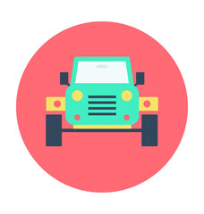 Jeep Colored Vector Icon
