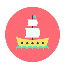 Ship Colored Vector Icon