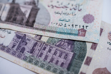 Fototapeta premium World money collection. Fragments of Egypt money