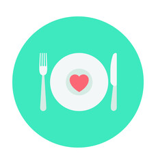 Food Menu Colored Vector Icon