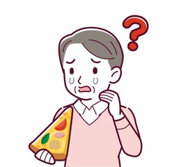 ピザを食べる人