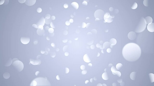 Abstract Soft Clean White Blurred Glitter Dust Tiny Moving Rising Glitter Bokeh Particles Loop Background. Birthday, Anniversary, new year, event, Christmas, Festival, Diwali. presentation
