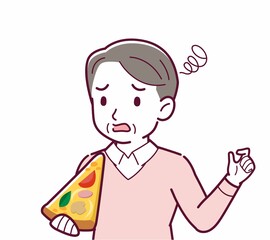 ピザを食べる人