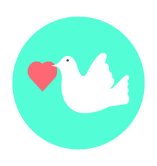 Dove Colored Vector Icon