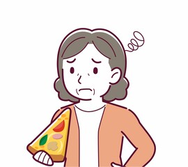 ピザを食べる人