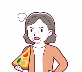 ピザを食べる人