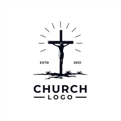 Church Logo Design Vector Illustration Template Idea