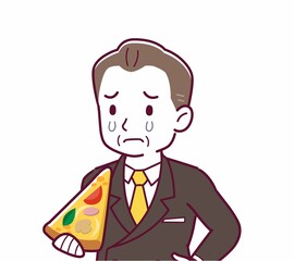 ピザを食べる人