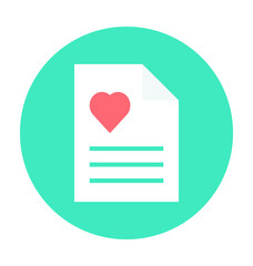 Love Letter Colored Vector Icon