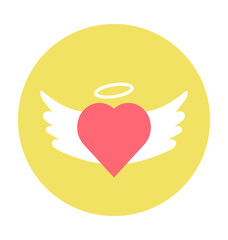 Heart Angel Colored Vector Icon
