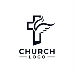 Church Logo Design Vector Illustration Template Idea