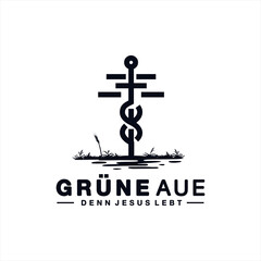 Obraz premium Church Logo design inspiration idea concept with black and white color
